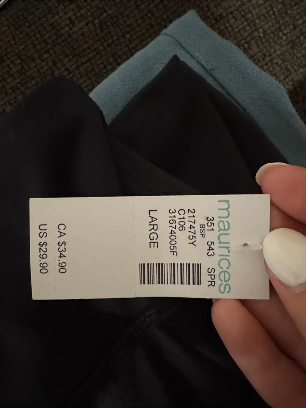 Maurices Black Active Skirt with Smooth Waistband